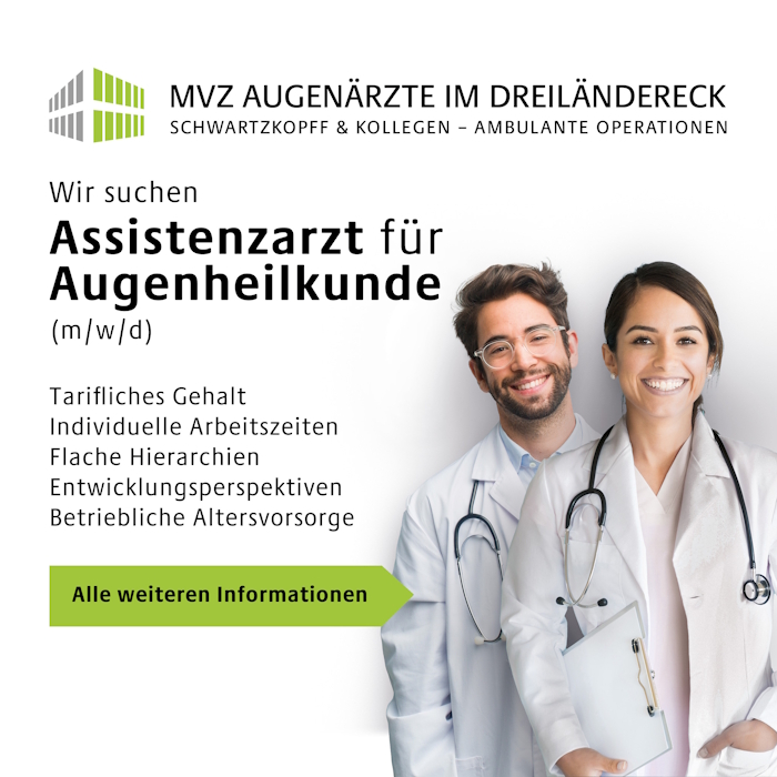 Stellenanzeige Assistenzarzt, Dr. Schwarztkopff, Augenarzt Lörrach
