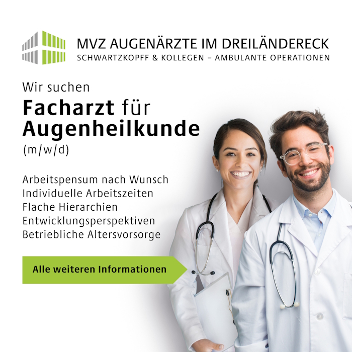 Stellenanzeige Facharzt, Dr. Schwarztkopff, Augenarzt Lörrach